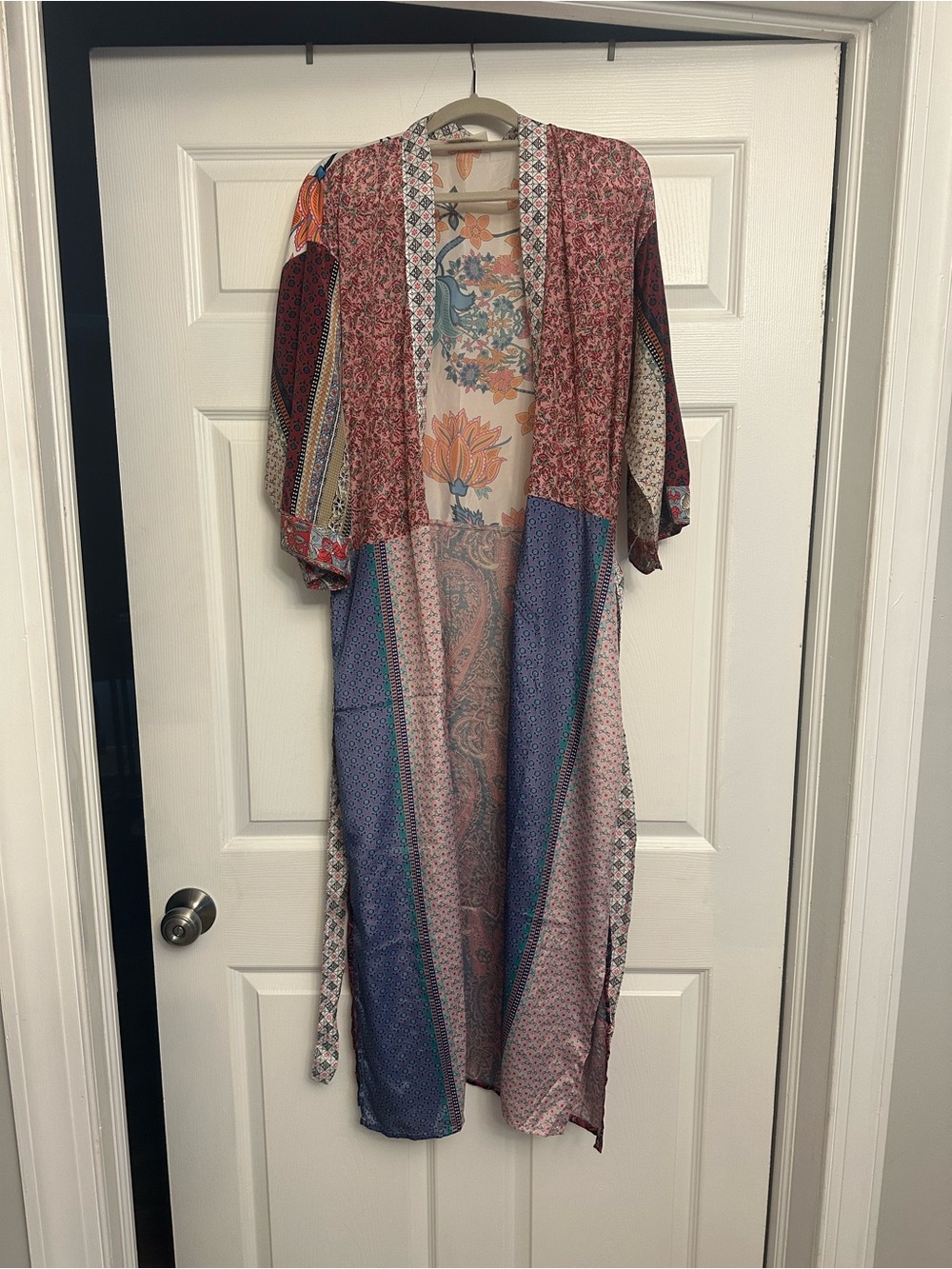 Lulla Collection Bohemian Patchwork Long Kimono Robe